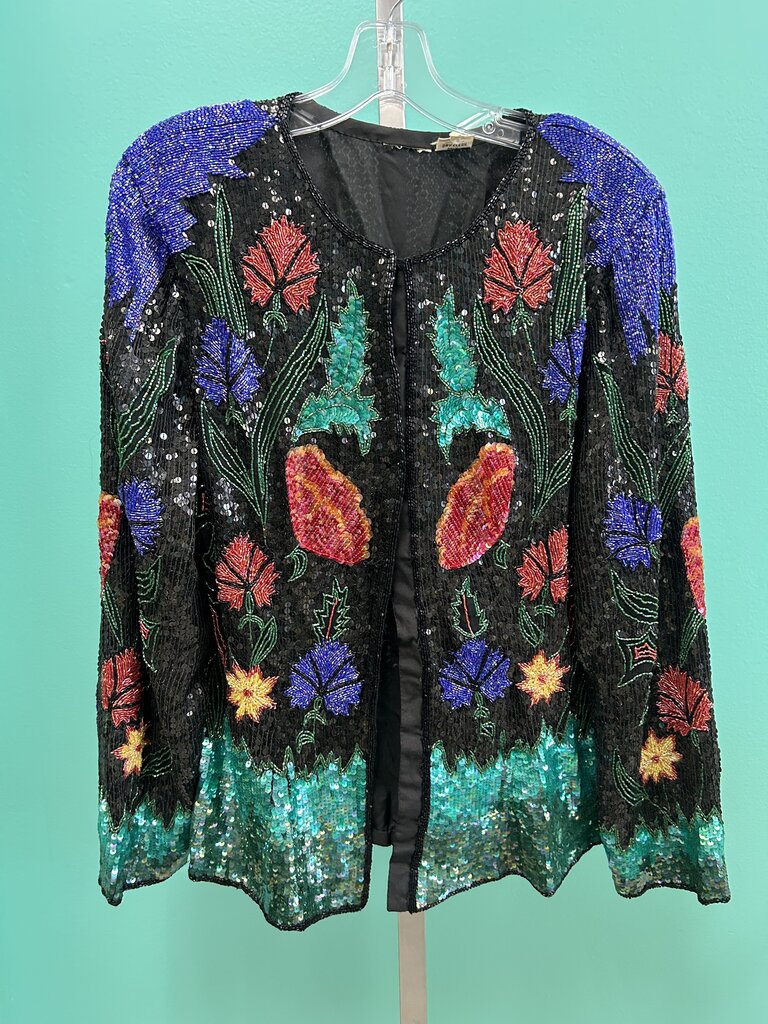 Vintage Beaded Silk Jacket