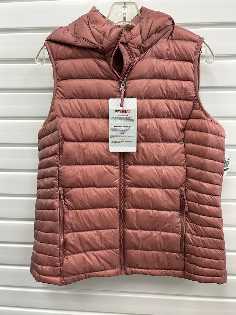 32 Degrees Heat Copper Mule Duck Down Packable Vest, Size L, NWT