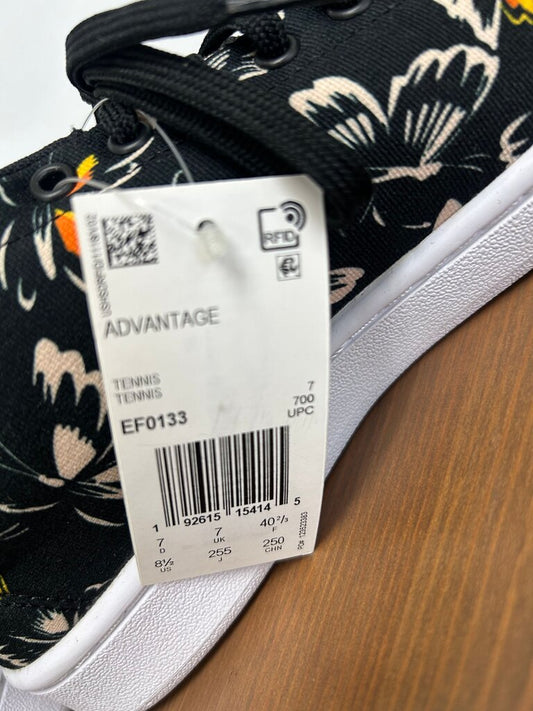 Adidas Advantage Floral Print Tennis Shoes