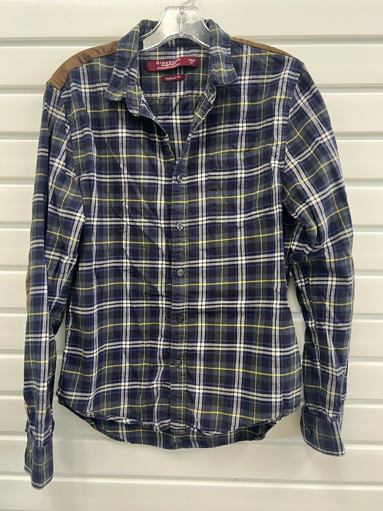 Giordano Men's Plaid Button-Up Shirt