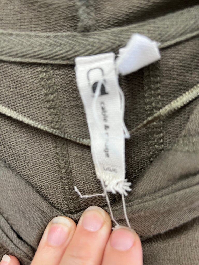 Olive Hooded T-Shirt Dress