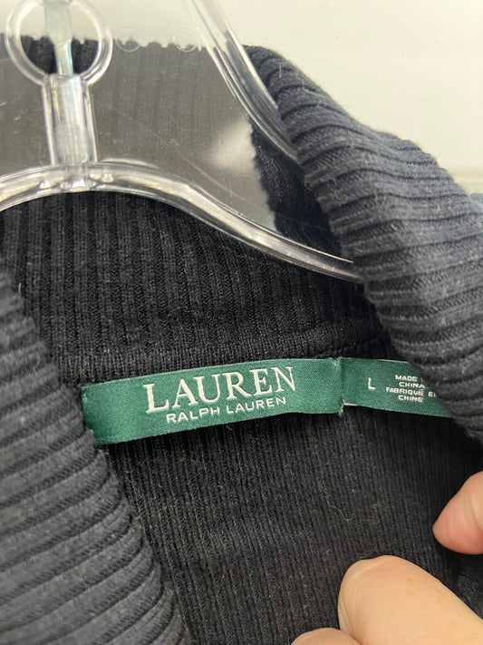 Lauren Ralph Lauren Black Ribbed Turtleneck Sweater