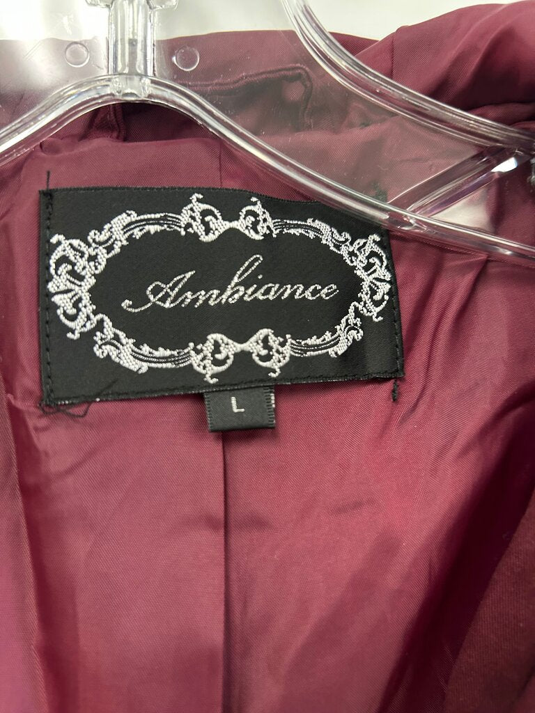 Ambiance Women's Burgundy Jacket L