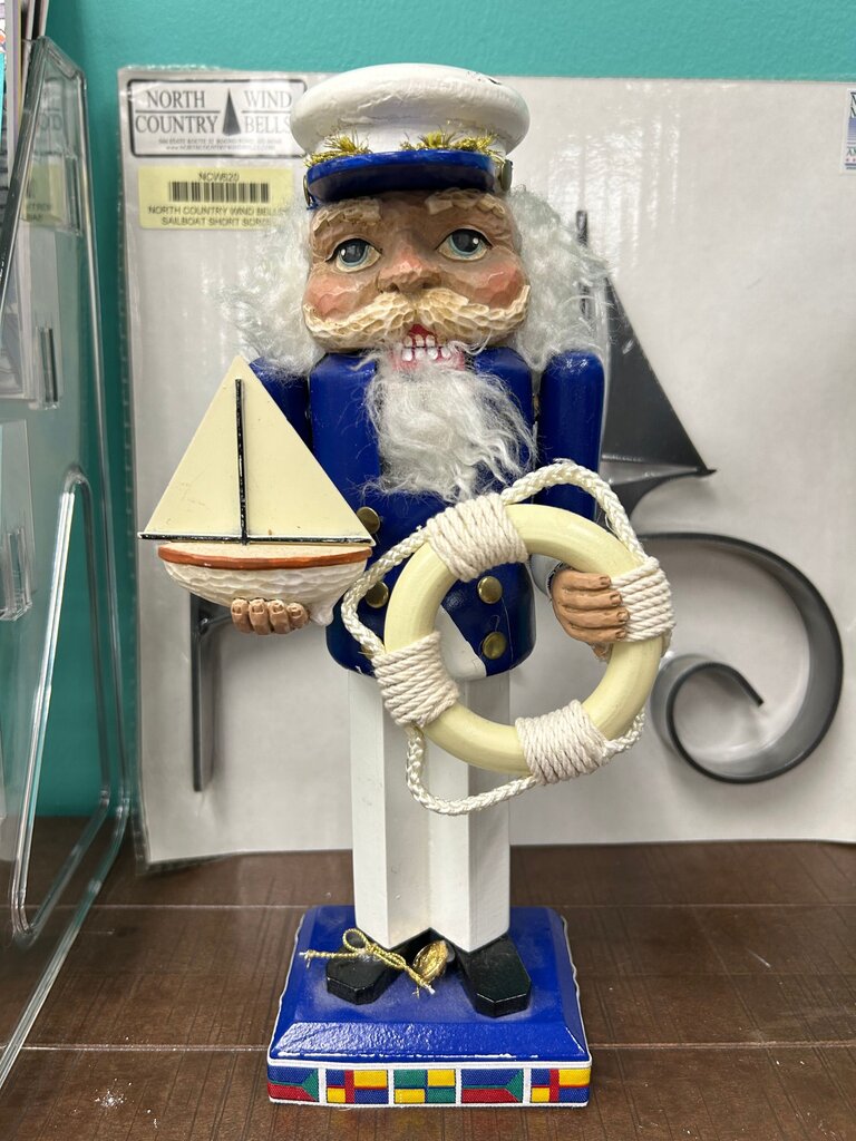 Vintage Nutcracker Sailor Sea Captain Navy