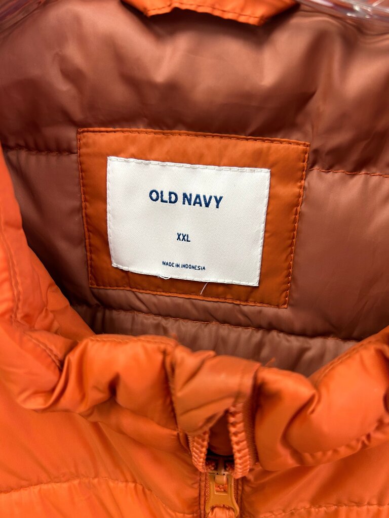 Old Navy Orange Sleeveless Puffer Vest