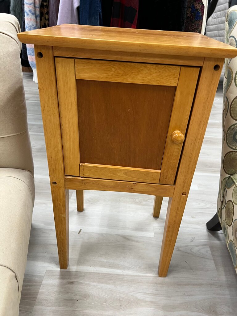 Vintage Wooden Nightstand Cabinet