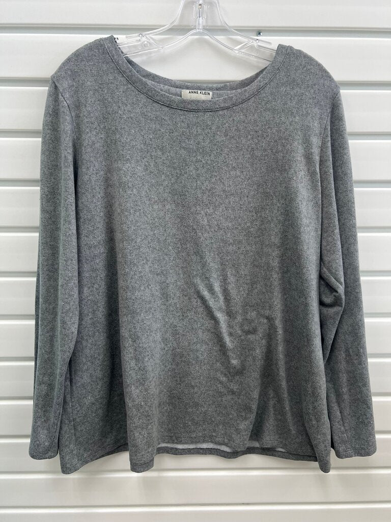 Anne Klein Women's XL Long Sleeve Gray Top