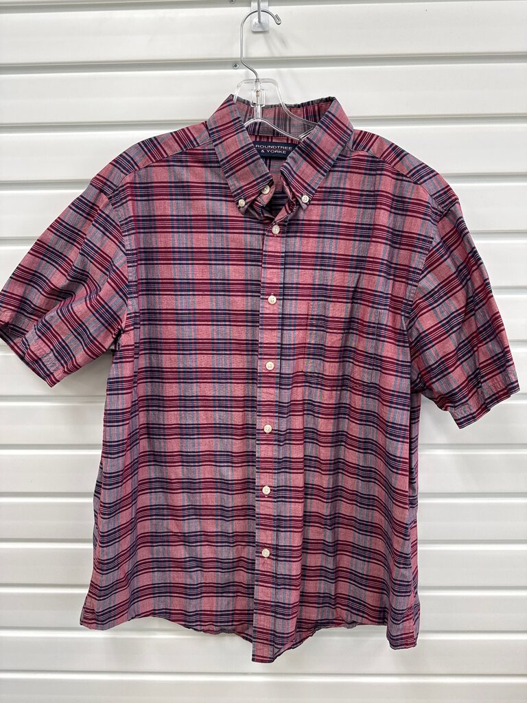 Roundtree & Yorke Short Sleeve Plaid Shirt