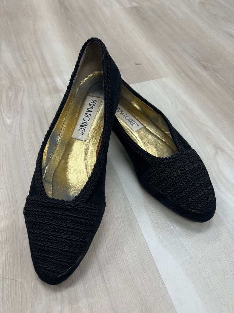 Women's Black Suede Flats