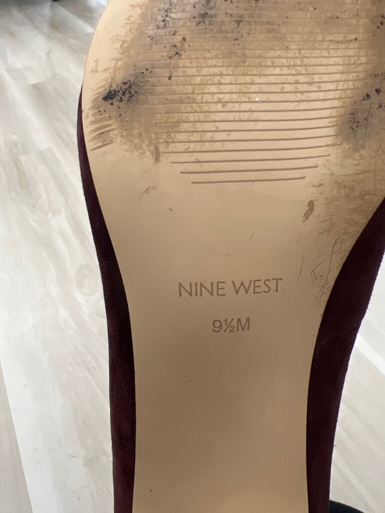 Nine West Burgundy Suede High Heels