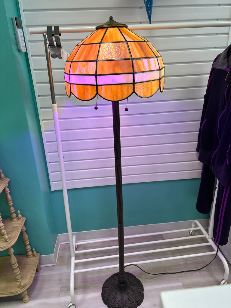Tiffany-Style Stained Glass Floor Lamp 5'