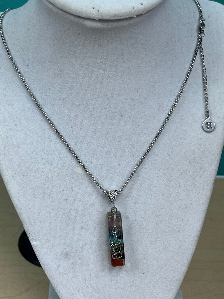 Colorful Gemstone Pendant Necklace