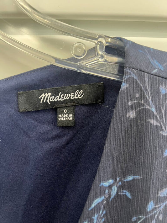 Madewell Blue Floral Print Dress