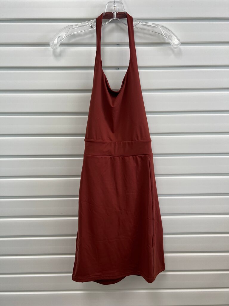 Athletic Rust Colored Halter Dress