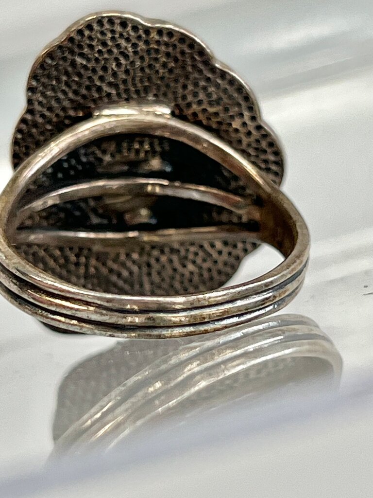 Vintage Sterling Silver Abalone Shell Ring