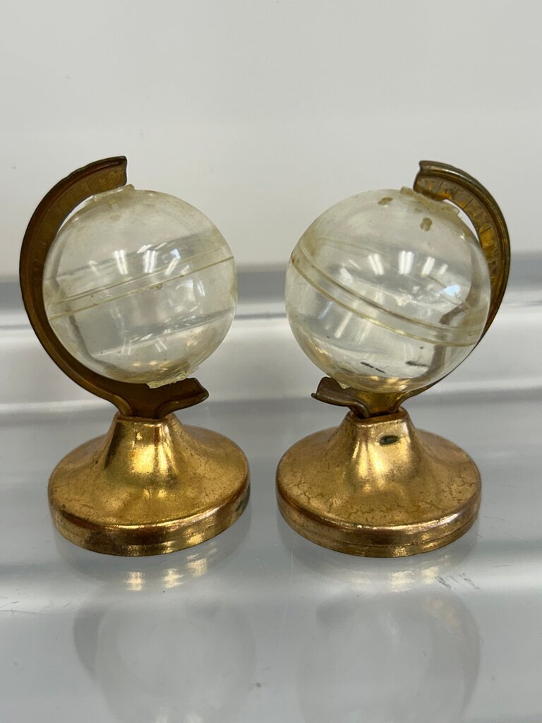 Vintage Mid-Century Spinning Globe Salt & Pepper Shakers