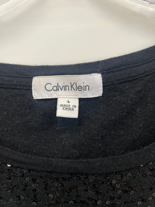 Calvin Klein Black Sequin Top