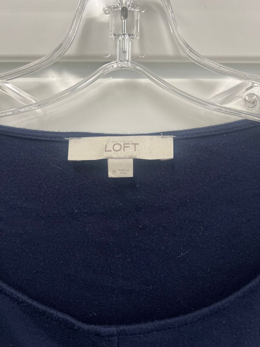 LOFT Women's Navy Long Sleeve Top