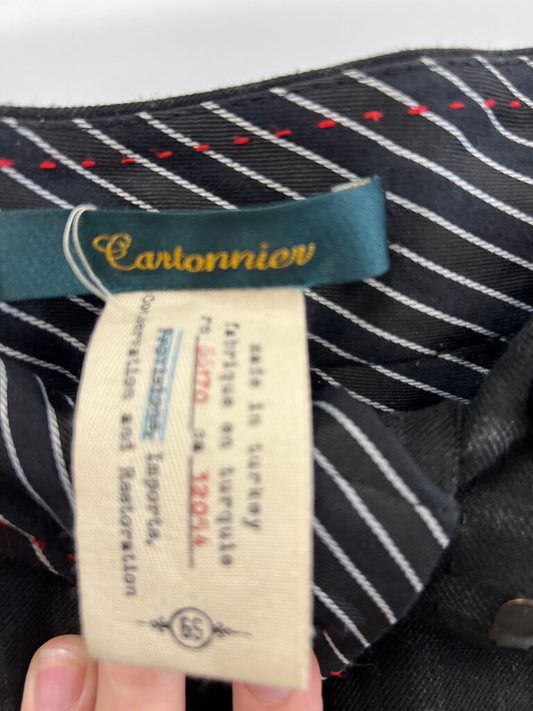 Cartonnier Women's Black Pinstripe Pants
