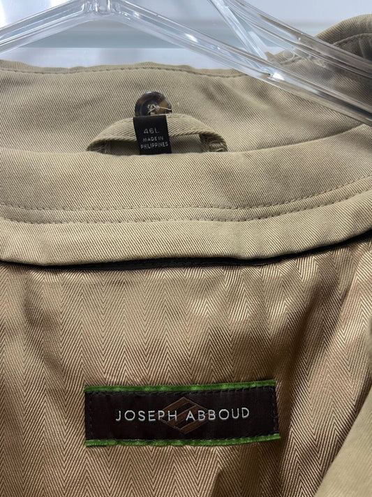 Joseph Abboud Men's Khaki Trench Coat 46L
