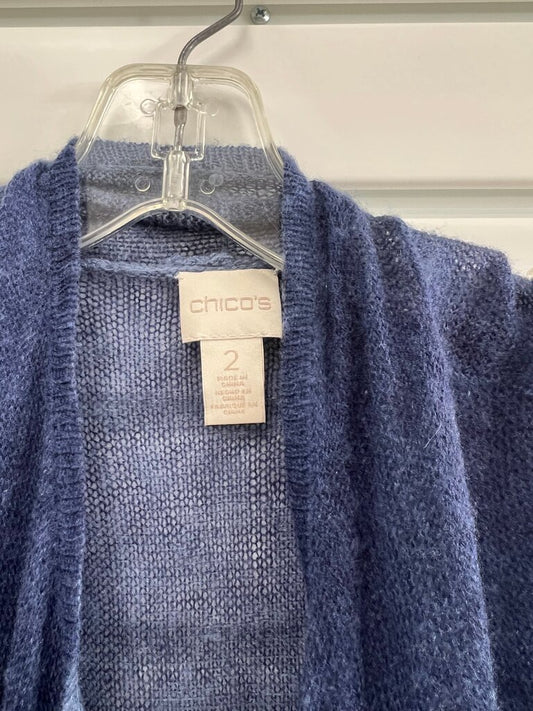 Chico's Blue Lightweight Open Front Vest/Duster