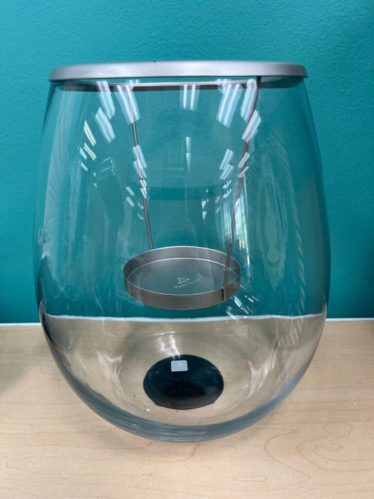 PartyLite Glass Hurricane Suspended Candle Holder