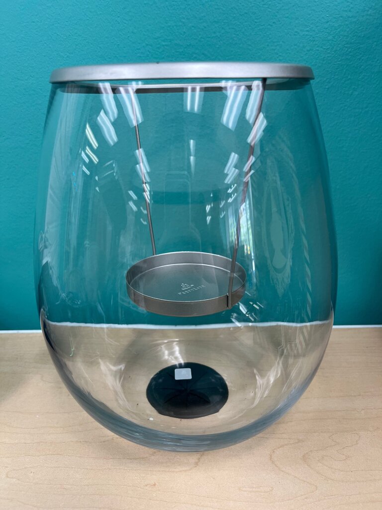 PartyLite Glass Hurricane Suspended Candle Holder