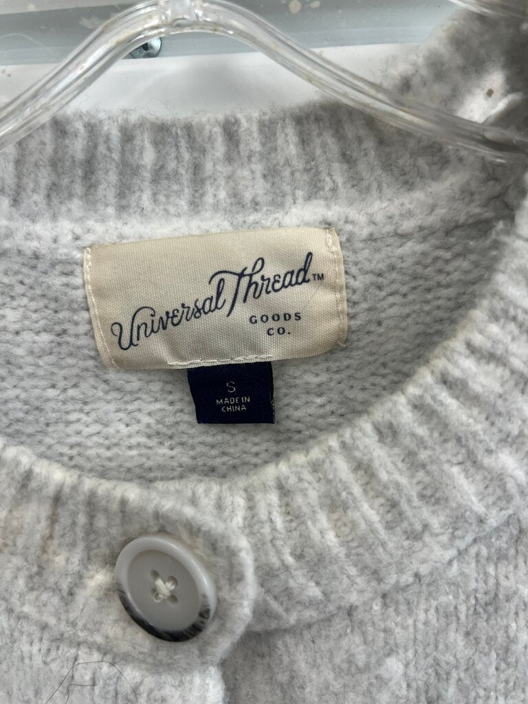 Universal Thread Women's Grey Short Sleeve Cardigan