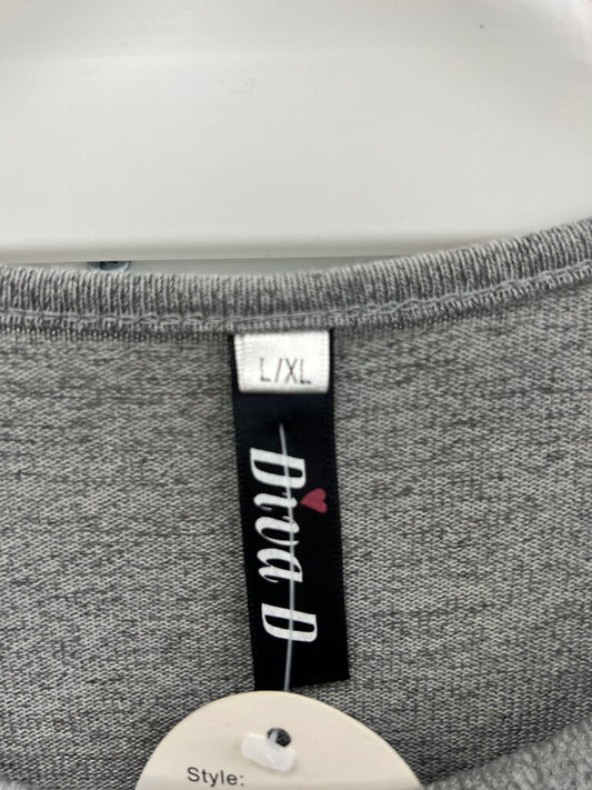 Dita D Women's Long Sleeve Grey Top