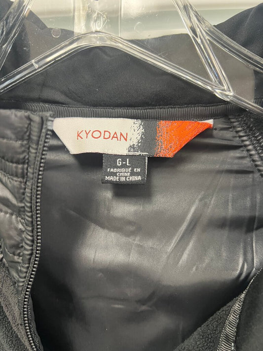 Kyodan Women's Black Jacket with Hood and Quilted Pockets