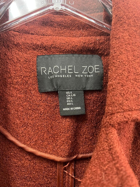 Rachel Zoe Rust Bouclé Knit Long Coat