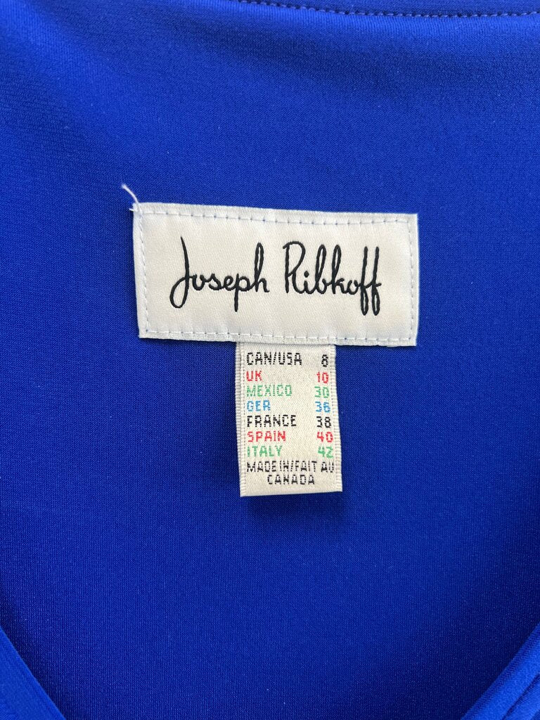 Joseph Ribkoff Royal Blue Layered Tunic Top Bell Sleeve Size 8