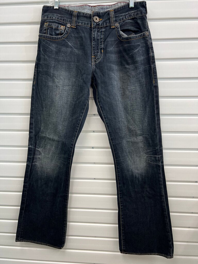 Vintage Y2K Guess Jeans Mens Bootcut Washed Black Denim Size 33