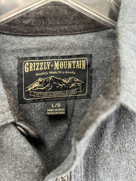 Grizzly Mountain Slate Blue Brushed Flannel Chamois Shirt