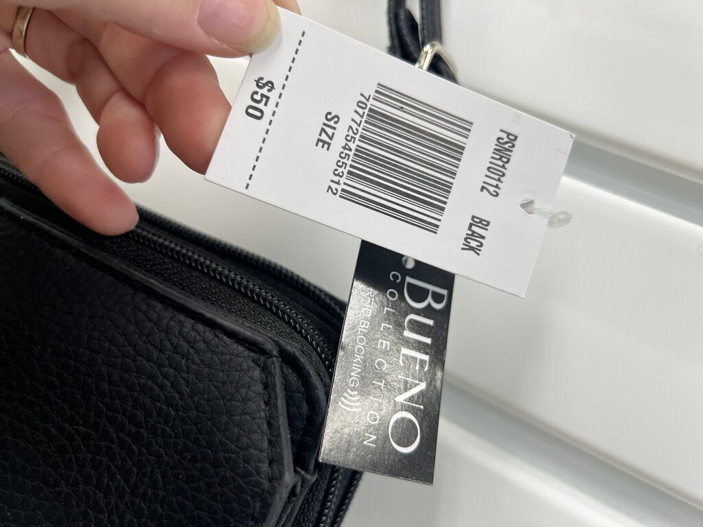 Bueno Collection Black RFID Blocking Crossbody Bag NWT