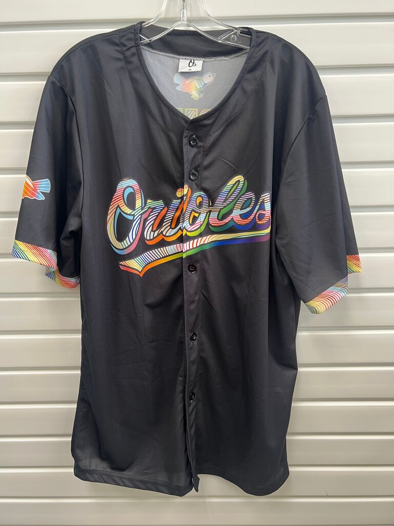Baltimore Orioles Pride Night Rainbow Jersey Black XL