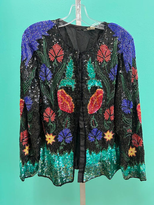 Vintage Beaded Silk Jacket