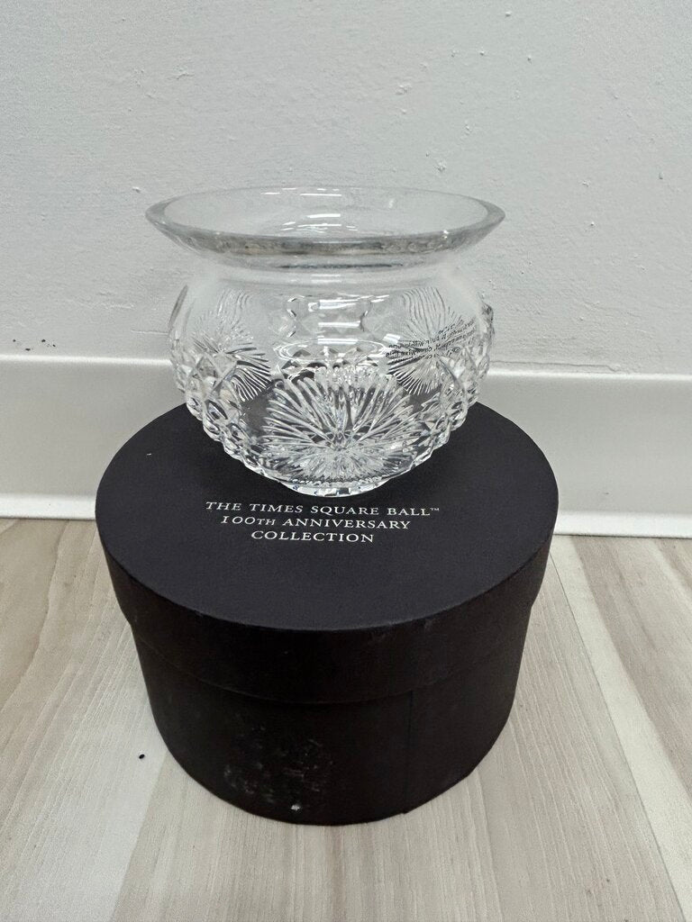 Crystal "Times Square Ball" 100th Anniversary Votive Bowl, in Box