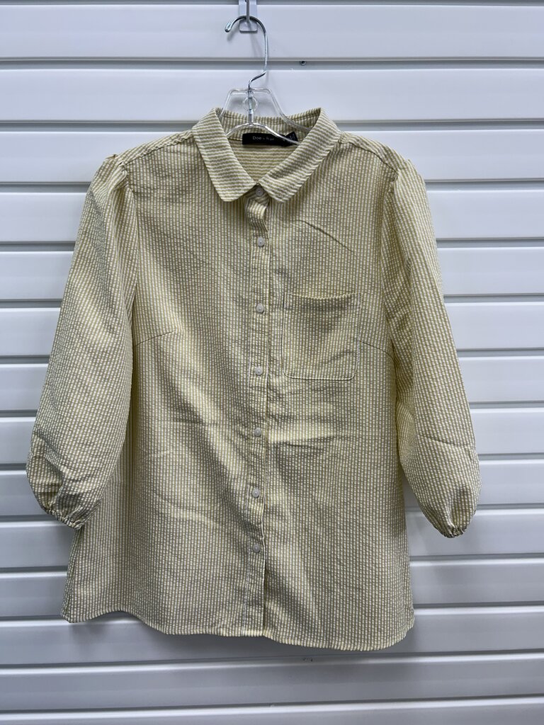 Seersucker Striped Button-Down Shirt, S