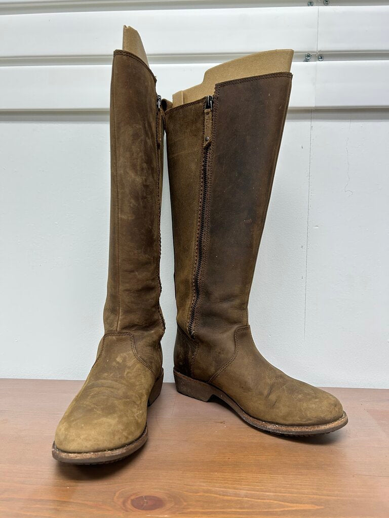 Teva De La Vina Brown Waterproof Leather Tall Riding Boots