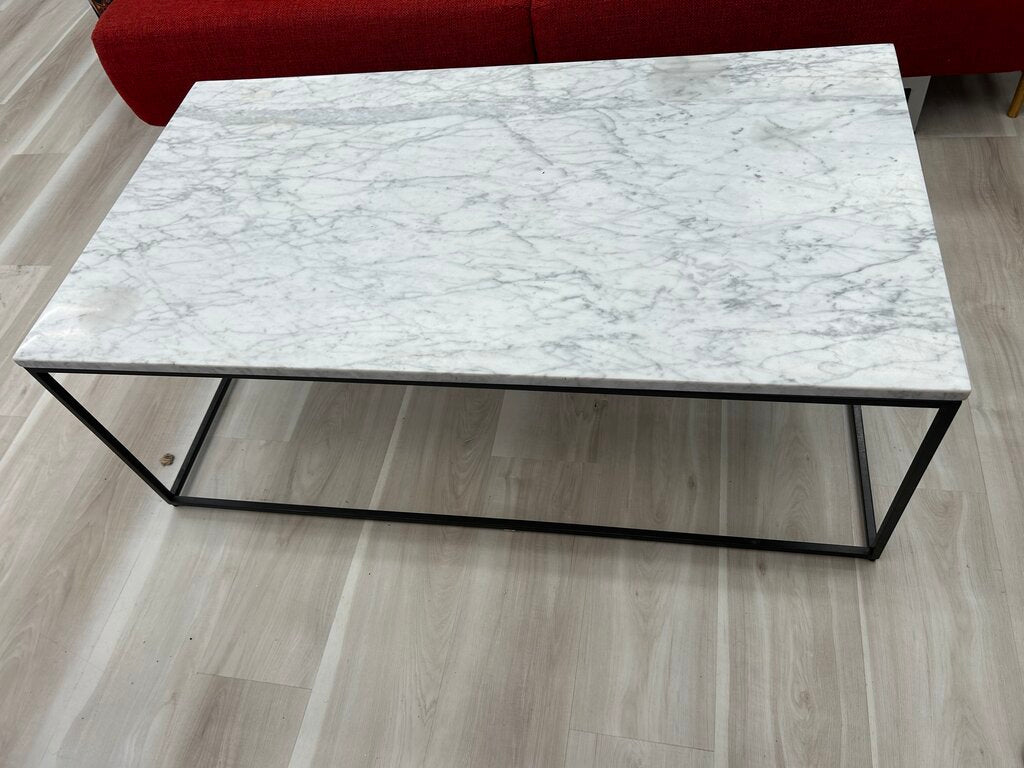 West Elm Streamline Faux Marble Coffee Table