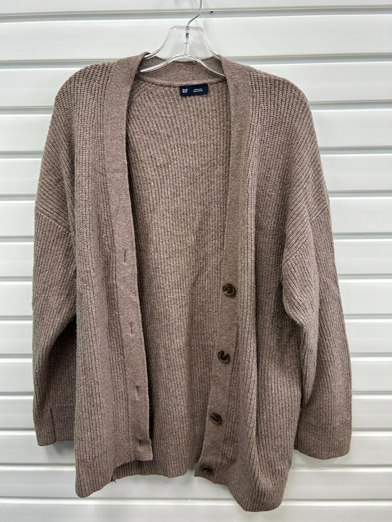Gap Oatmeal Chunky Ribbed Knit Cardigan