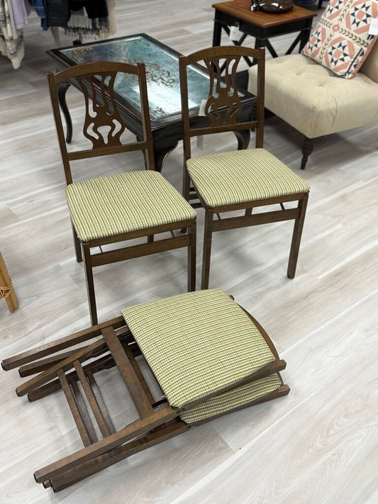 Set of 4 Vintage Stakmore Folding Chairs