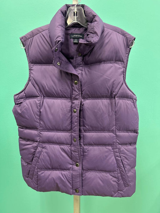 Lands' End Women's Purple Puffer Vest