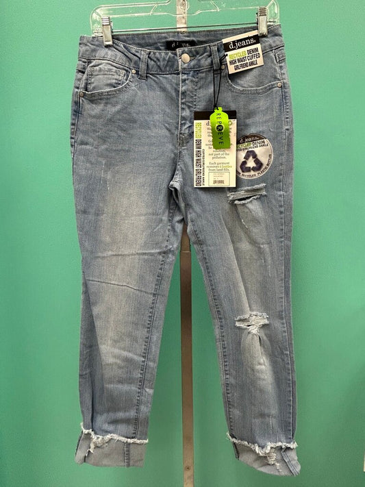 d.jeans Recycled High Waist Cuffed Ankle Jeans
