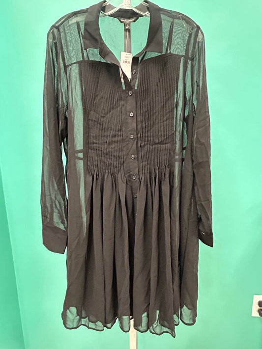 Sheer Black Button-Up Dress