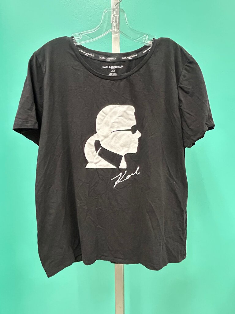 Karl Lagerfeld Black Graphic Tee