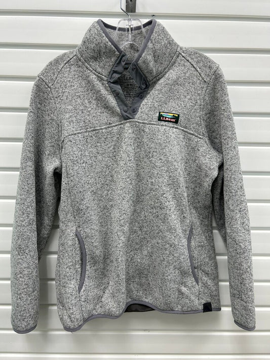 L.L.Bean Gray Quarter-Snap Sweater Fleece Pullover - Size M