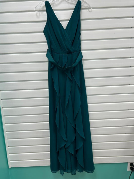 Teal Chiffon Evening Dress