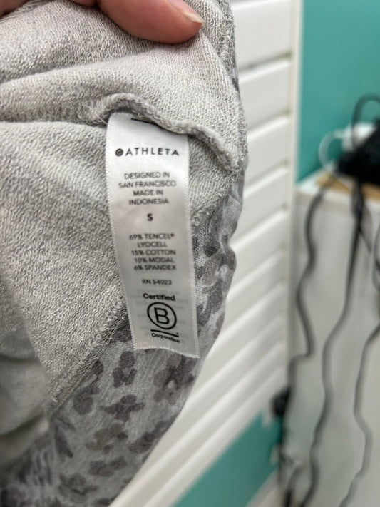 Athleta Grey Leopard Print Sweatshirt